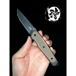 CRKT-7091​ 8cr13mov​ ระบบ​ไล​เนอร์​ล็อค​ ฟ​ิบเปอร์​