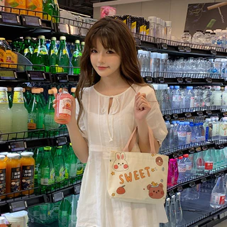 กระเป๋าผ้ามินิมอล 6 ลายสกรีน ขนาด 27*20cm กระเป๋า Tote Bag TT-032