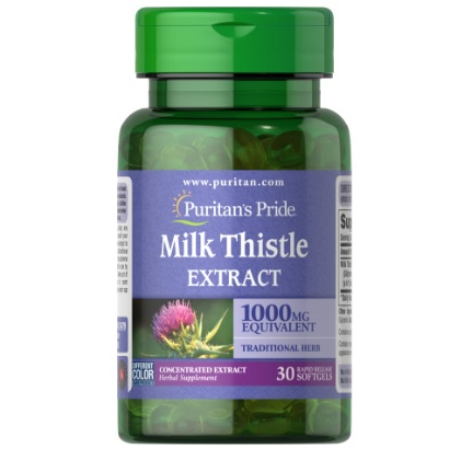 บำรุงตับ  Puritan's Pride Milk Thistle 1000 mg 4:1 Extract (Silymarin)