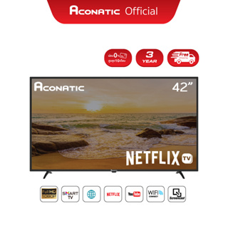 แหล่งขายและราคาAconatic Smart TV Full HD สมาร์ททีวี  Netflix 42 นิ้ว รุ่น 42HS400AN Ver 5.3 (รับประกันศูนย์ 3 ปี)อาจถูกใจคุณ
