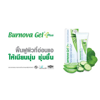 VITARA BURNOVA GEL PLUS 25G🍀🌼เบอร์นโนว่า เจล พลัส 25 กรัม. ว่านหางจระเข้ ลดรอย 🍄