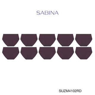 Sabina กางเกงชั้นใน (Set 10 ชิ้น) (ทรง Half) รุ่น Panty Zone รหัส SUZM4102RD สีแดง