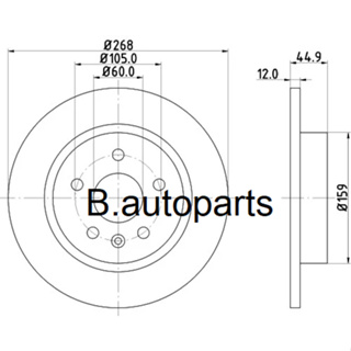 จานเบรคหลัง CHEVROLET CRUZE J300 J305 J308 1.6 1.8 2008-2018 RUNSTOP /คู่