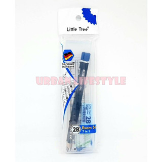 Little Tree ลิตตเติ้ลทรี ชุดดินสอไม้ทำข้อสอบ 2B 7in1 Pencil Exam Set QJ230301