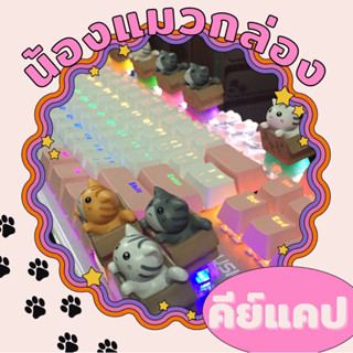 🐱📦.คีย์แคปน้องแมวกล่อง (🇹🇭พร้อมส่งค่า🇹🇭) #ให้น้องเป็นแมวตัวโปรด #keycap #mechanical keyboard #แมวกล่องน่ารัก #cat