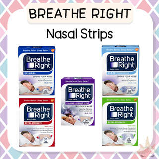 *พร้อมส่ง/ของแท้‼️* Breathe Right Nasal Strips Original / Clear for sensitive skin แผ่นแปะหยุดการกรน 30 แผ่น