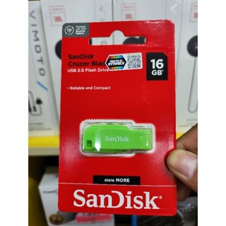 (ของแท้ 100%) สีเขียว แฟลชไดร์ SanDisk 16g คลาส 10 รับประกัน 5 ปี By SYNNEX