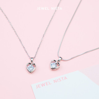 heart gem necklace สร้อยคอจี้คริสตัลหัวใจ