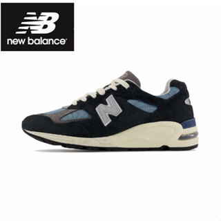 New Balance 990 v2 Teddy Made Navy blue Sports shoes style ของแท้ 100 %