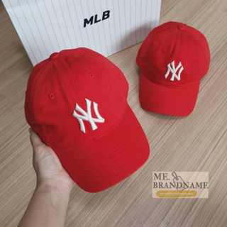 ของแท้ 💯% MLB N-Cover Slider Cap หมวกสีแดง logo NY  ❤️❤️