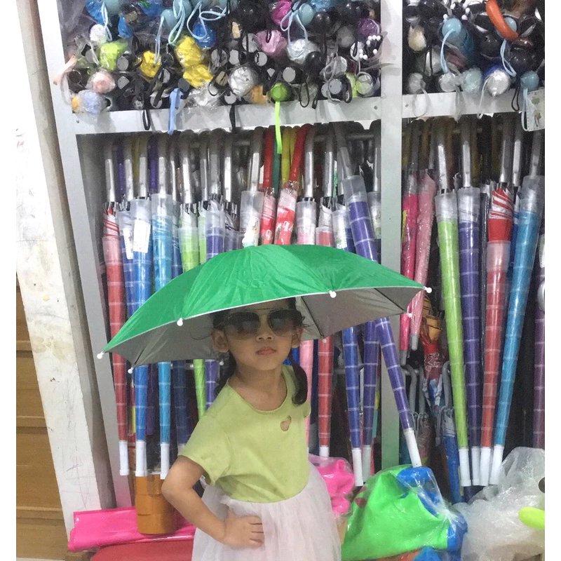 ร่มแบบหมวก กัน UV ใช้ได้ทั้งเด็กและผู้ใหญ่ มีหลายสีให้เลือก