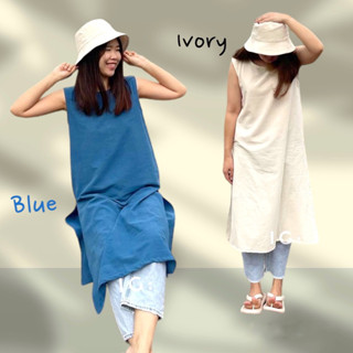 December Dress งานกึ่งเสื้อกึ่งเดรส เดรสผ้าฝ้ายผ่าข้าง สไตล์ญี่ปุ่น