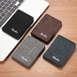 men's short wallet ผ้าใบบางเฉียบสั้น มินิที่เรียบง่าย กระเป๋าสตางค์ขนาดเล็กหญิงชาย ใบอนุญาตบัตรใบขับขี่แพคเกจ นักเรียน