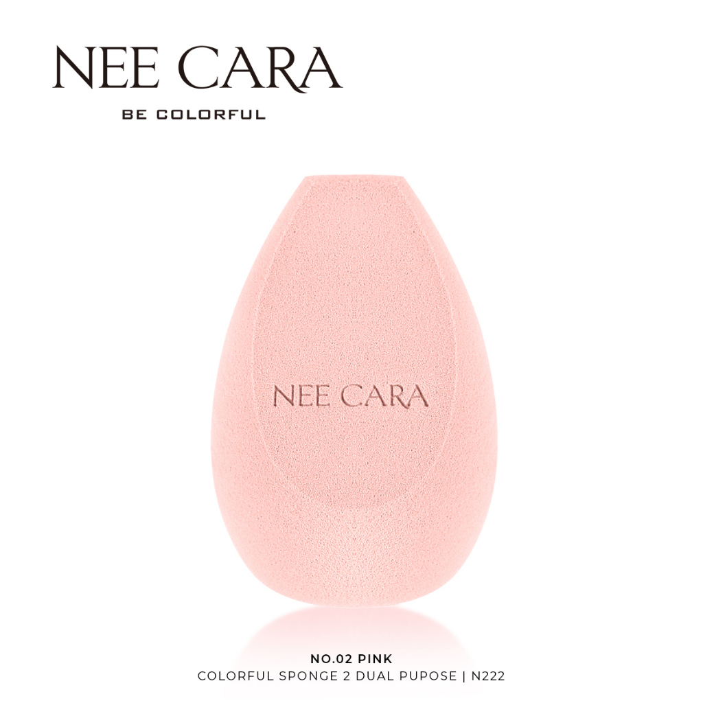 NEE CARA ฟองน้ำเนื้อนุ่ม NEE CARA BE COLORFUL 2 DUAL PURPOSE COLORFUL SPONGE N222