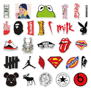 ✨พร้อมส่ง✨สติกเกอร์ไดคัท เสื้อยืด stussy NBA logo สติ๊กเกอร์ ใช้ซ้ำได้ กระโปรงหลังรถ Sticker 50pcs