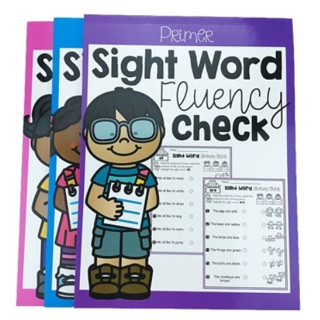 📚Sight word  fluency check 3 เล่ม  คำที่ใช้บ่อย Phonics เรียนรู้ภาษาอักกฤษ สนุก