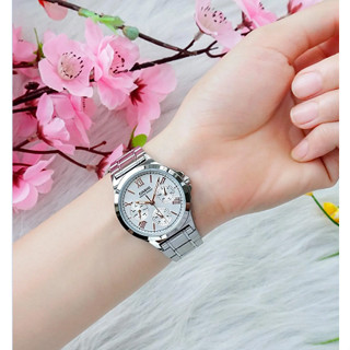 นาฬิกา Casio แท้ 100% รุ่น LTP-V300D-7A2 นาฬิกาผู้หญิงสายแสตนเลส หน้าปัดขาวเข็มสีพิงค์โกลด์ ของแท้ 100%รับประกัน1ปี