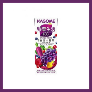 น้ำเบอรี่สลัดจากผลไม้100% Kagome Yasai Seikatsu 100 Berry Salad (Paper) 200ml