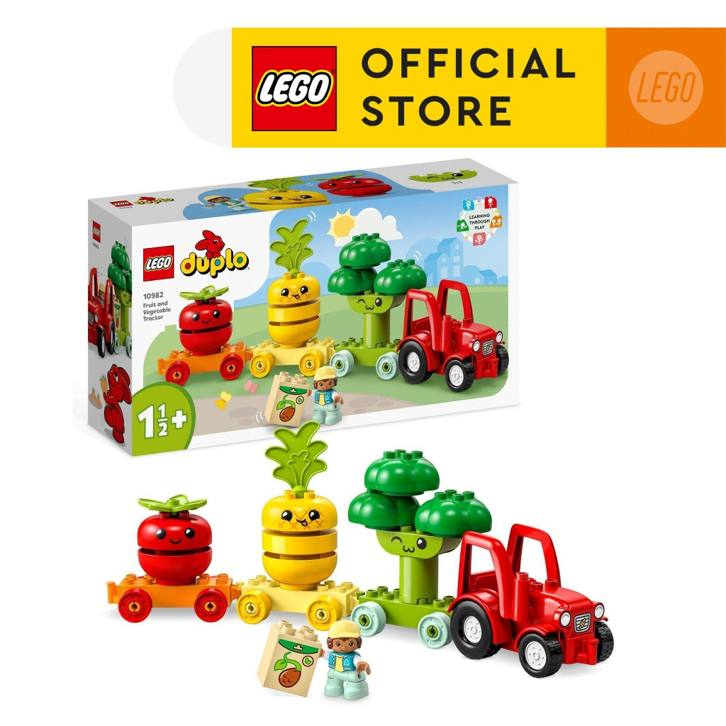 LEGO DUPLO My First 10982 Fruit and Vegetable Tractor Building Toy Set (19 Pieces)