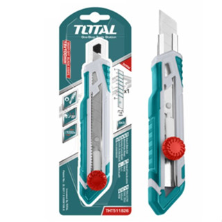 Total มีดคัทเตอร์ อเนกประสงค์ ใบมีด 18 มม. รุ่น THT511826 ( Utility Snap-Off Blade Knife )