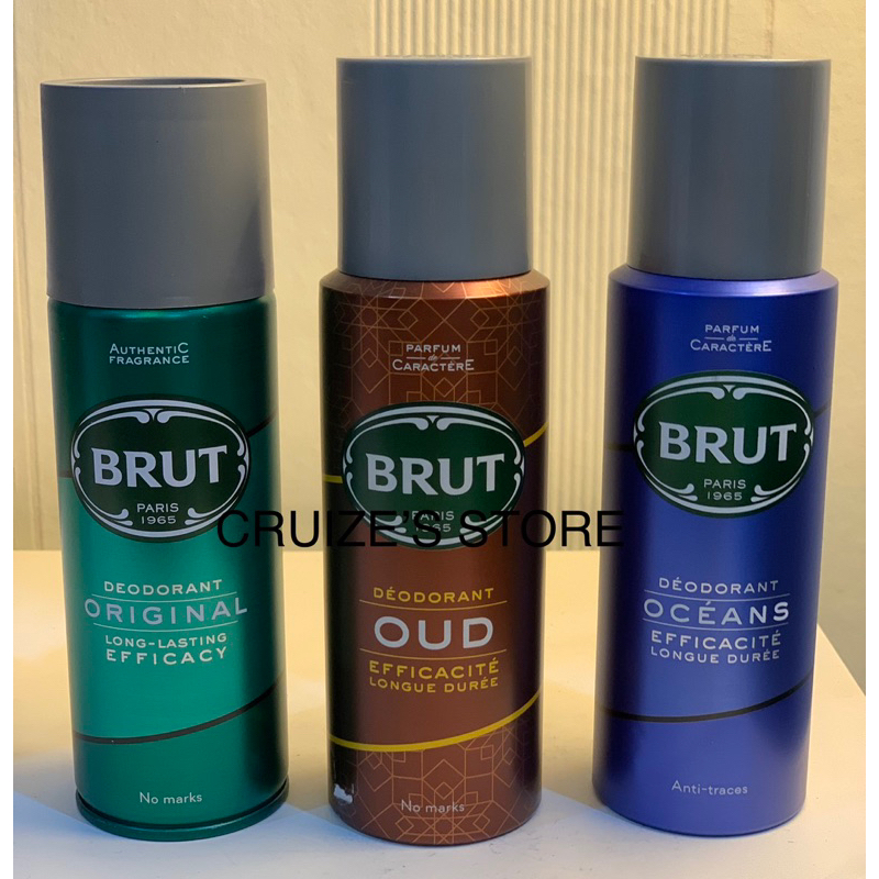 BRUT Long-Lasting DEODORANT 200 ml. สเปรย์ระงับกลิ่นกายแบบติดทนทานนาน ยี่ห้อ Brut ขนาด 200 มล.