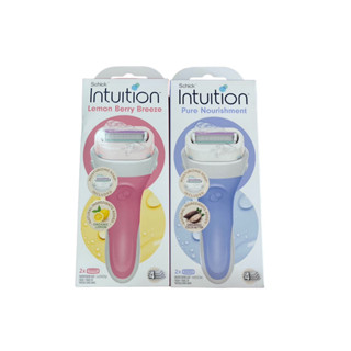 SCHICK INTUITION ชิค อินทูอิชั่น ด้ามมีดโกน+ใบมีด2ชิ้น สำหรับผู้หญิงโกนได้แนบสนิท