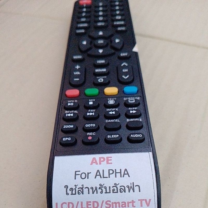 รีโมทใช้สำหรับSmart TV ALPHA รุ่น APE