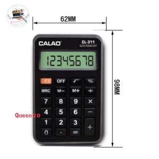 เครื่องคิดเลข สีดำ (มีซองหนัง) 8 หลัก ขนาดเล็กพกพา จอใหญ่ CL311(400)022