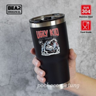 แก้ว BEAR Bull Dog 30oz ลาย UV สีสดใส เก็บอุณหภูมิได้ยาวนาน