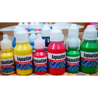AquaSim​ marbling​ paint​ สีพร้อมใช้สำหรับงานศิลปะบนพื้นน้ำ​ สีmarbling งานศิลปะลายหินอ่อน สีต้องหยดลงบนน้ำเจล
