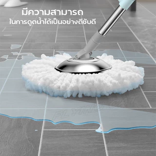 ผ้าม๊อบไมโครไฟเบอร์ ขนาด 13.5 ไซส์มินิ ใช้ได้กับไม้ถูพื้นรุ่น 4997 และถังปั่นรุ่น 4003 ผ้าม๊อบ ดูดซับน้ำดีเยี่ยม ดักฝุ่น