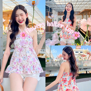 📍tag ป้าย BETTER 🌸เสื้อสายเดี่ยวผูกคอ 🌸เปิดหลัง ลายดอกไม้สดใส🌼สุด cute ต้อนรับsummer