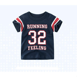 เสื้อยืดแฟชั่น RUNNING 32 FEELING สีกรม