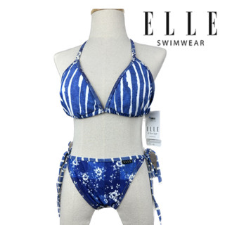 ชุดว่ายน้ำยี่ห้อ Elle แท้ 2ชิ้น bikini กัน UV ราคาเต็ม 2,xxx ผ้าหนาอย่างดี มีฟองน้ำซับใน