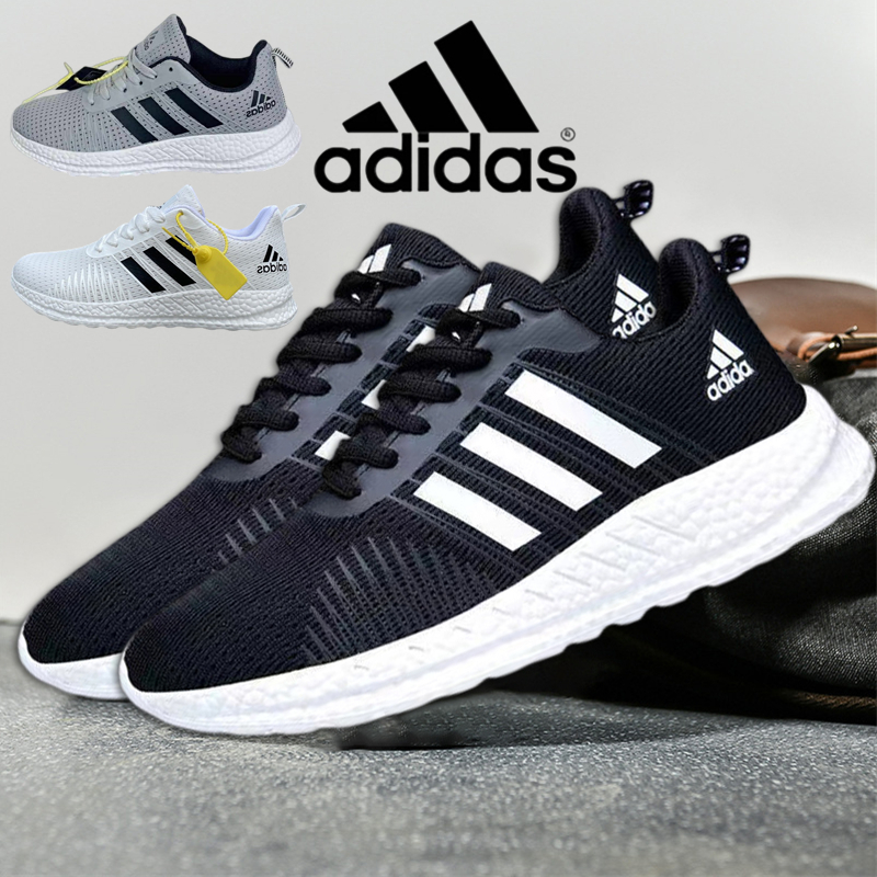 【บางกอกสปอต】แท้Adidas ดั้งเดิม ของแท้ % พร้อมส่ง ADlDAS แถบดำป้ายทอง /รองเท้ากีฬาสบาย