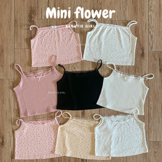 BG • Mini flower crop สายเดี่ยว🌸 ลดเหลือ 127 ใส่โค้ด WYNZFG • เสื้อสายเดี่ยวลายดอกไม้  ครอป เสื้อลายดอก Becutiegirl