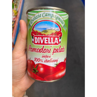 Italian Peeled Tomatoes In Tomato Juice ( Divella Brand ) 400 G. มะเขือเทศ อิตาเลี่ยน ปอกเปลือก ในน้ำมะเขือเทศ ( ตรา ดีเวลล่า )