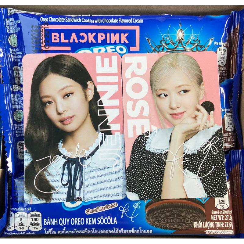 พร้อมส่ง⭐️ การ์ด oreo blackpink ของแท้100% (แถมโอริโอ้1ห่อ)