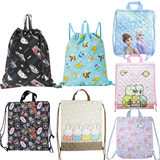กระเป๋าผ้าหูรูด กระเป๋าผ้า Quilted bag ถุงผ้า Unicorn Frozen Pokemon Tomica Thomas กระเป๋าสะพาย