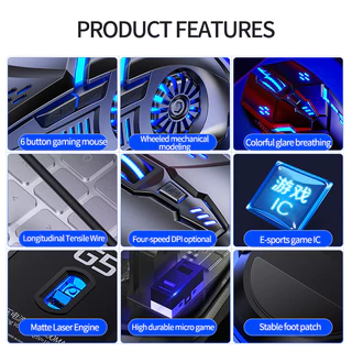เมาส์ G5 เมาส์เกมมิ่ง เม้าส์แบบมีสาย Mouse Wired Mouse 6D 4Speed DPI RGB Gaming Mouse