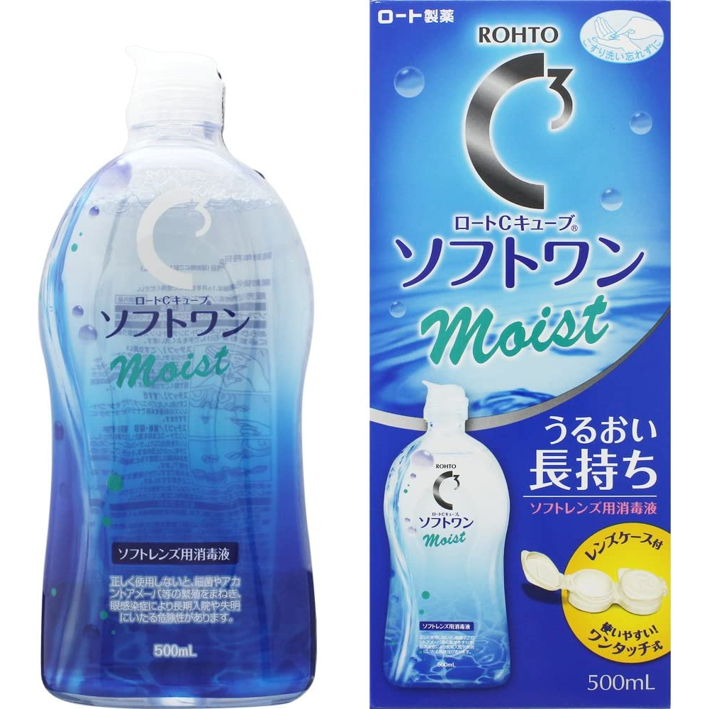 Rohto C Cube Soft One Moist Soft Contact Lens Disinfectant 500ml About 1 Month