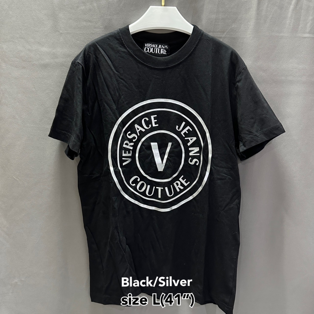 Versace Jeans Couture Tee T-shirt for men เสื้อ เสื้อยืด สีดำ ผู้ชาย เวอร์ซาเช่ ยีนส์ กูตูร์ ของแท้ ของขวัญ วาเลนไทน์