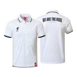 เสื้อโปโลแขนสั้น ผ้าโพลี  Liverpool รุ่น P082 สีขาว สีดำ สีแดง