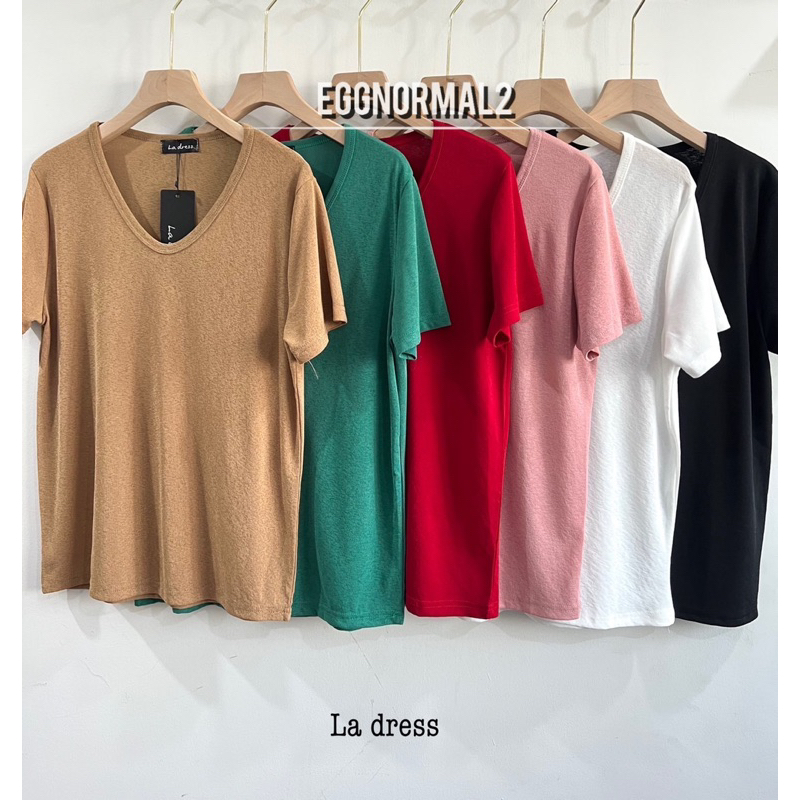 La dress 💓 L34 [997] เสื้อคอยูกุ้นแขนสั้น - รูปที่ 4