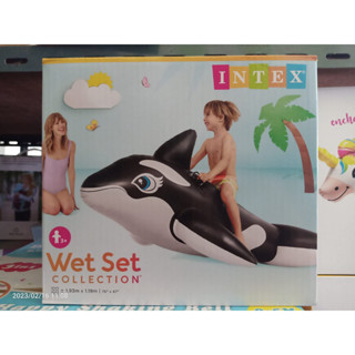 INTEX แพยางเป่าลม แพรูปปลาวาฬตัวใหญ่ Whale Ride-On รุ่น 58561