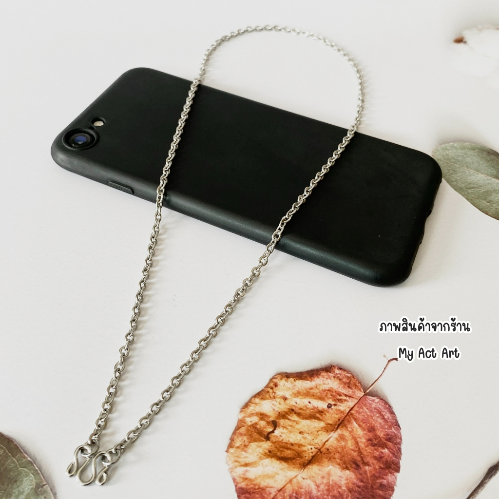 สร้อยคอสแตนเลสแท้ สร้อยเลส ลายโซ่ กว้าง2มิล ยาว 20-24นิ้ว ไม่ลอกไม่ดำ ใส่อาบน้ำได้