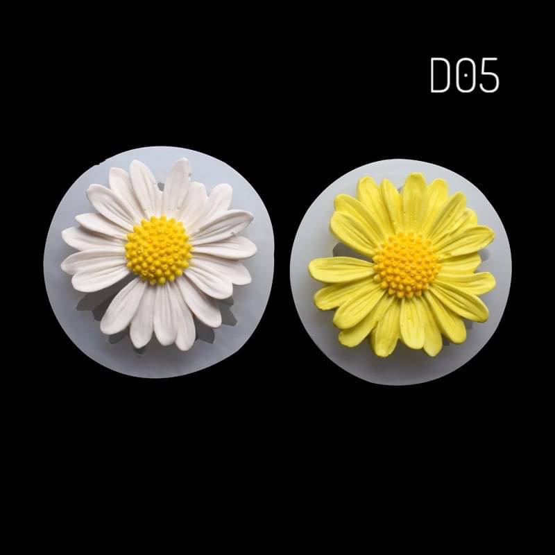 ดอกไม้ซิลิโคน ดอกเดซี D-10  #ทำอาลัว# สัมปันนี #ขนมอัดพิมพ์#วุ้น