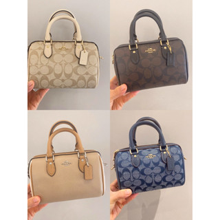 Coach กระเป๋าสะพายข้าง CH469 CH160 CH159 CH370 Mini Rowan ซีรีย์บอสตัน กระเป๋าถือสุภาพสตรี กระเป๋าหมอน หนังแท้