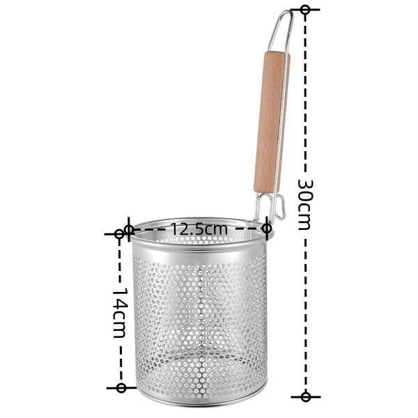 กระชอนลวกสแตนเลส กระชอน กว้าง 13 cm No: 1442MKK DT เฉพาะด้าม ยาว 20 cm
