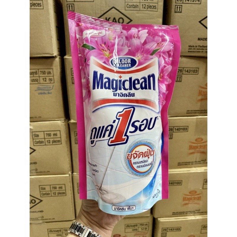 น้ำยาถูพื้น ผลิตภัณฑ์ทำความสะอาดพื้นมาจิคลีน ถุงเติม 750มล.